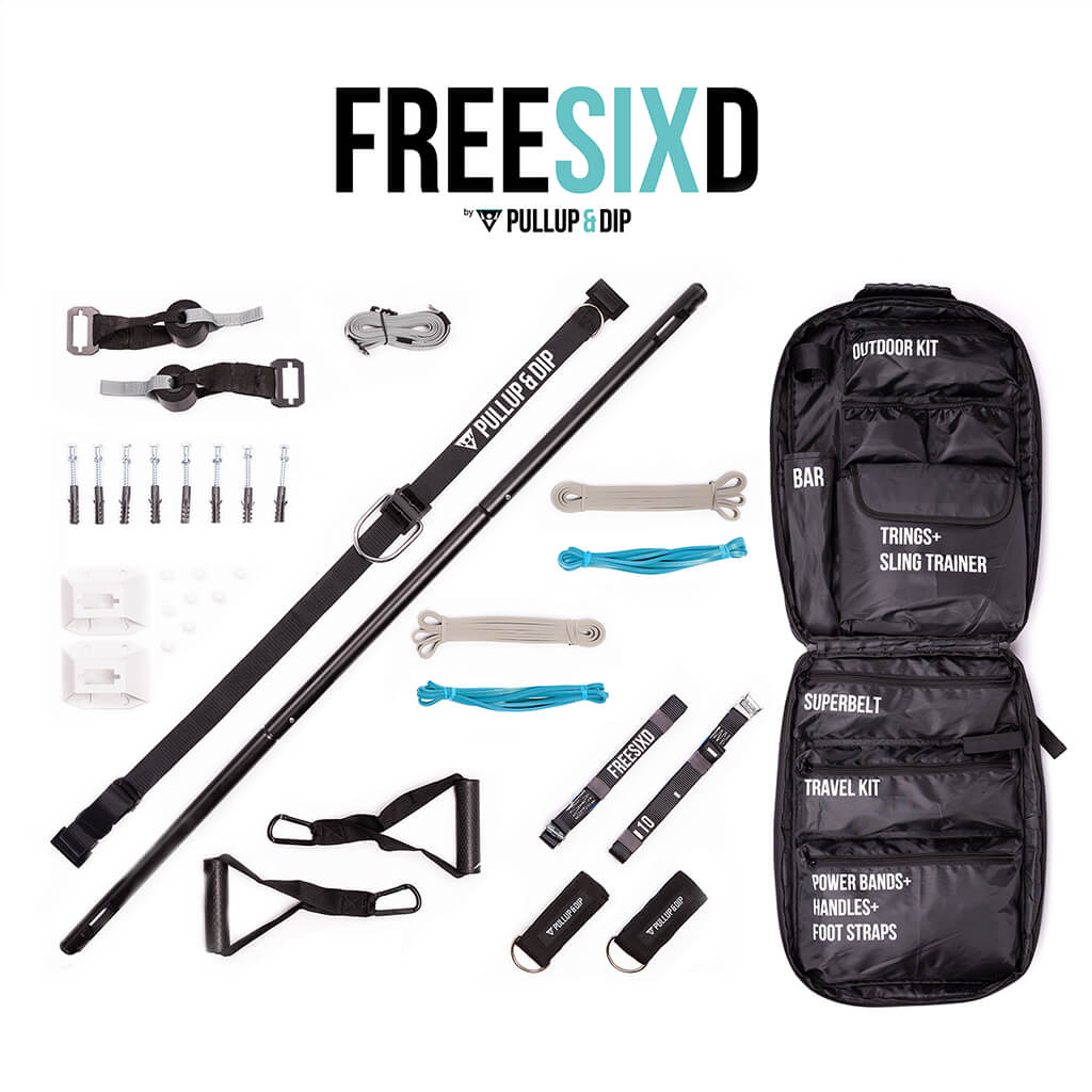 FREESIXD Suspension Trainer With Resistance Bands, Full-Body Training Device