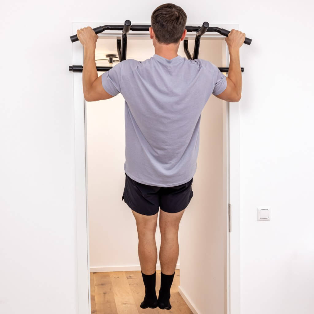 Pull-up Bar Set: Door Pull-up Bar + Pull-up Straps Set of 4 + Ab Straps