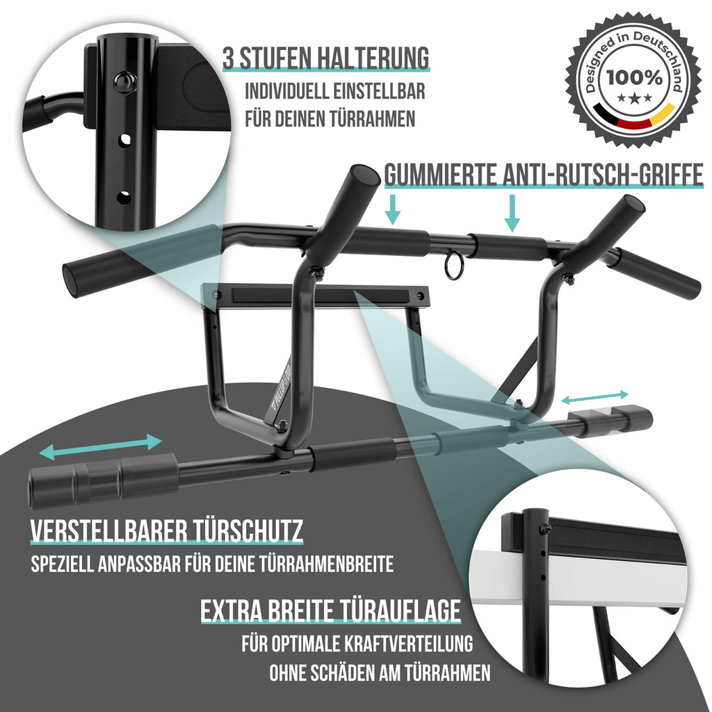 Doorway Pull-Up Bar - For The Door Frame - Includes Pull-Up Band