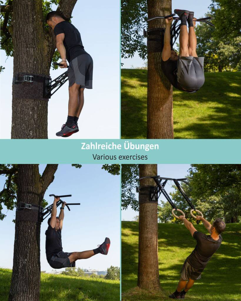 Mobile Outdoor Pull-Up and Dip Bar for Backyard or Park, Portable Gym For Over 35 Exercises