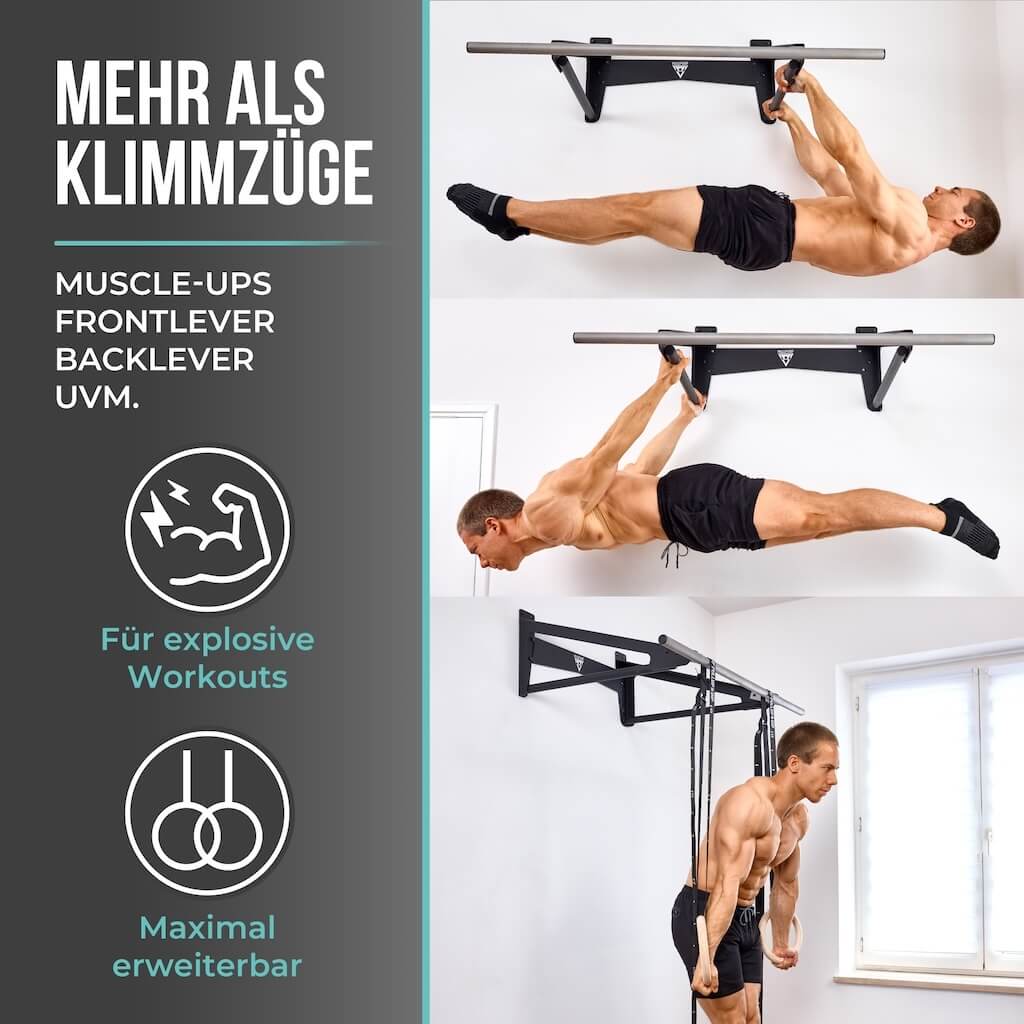 Muscle-Up Bar, Pull-up Bar With Extra Wall Distance