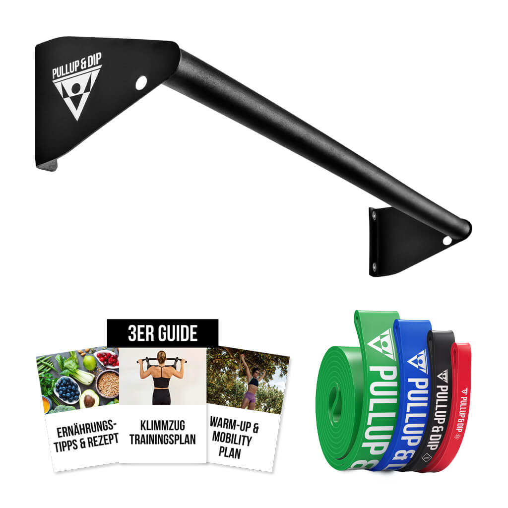 Pull-up bar for wall mounting above door frame set