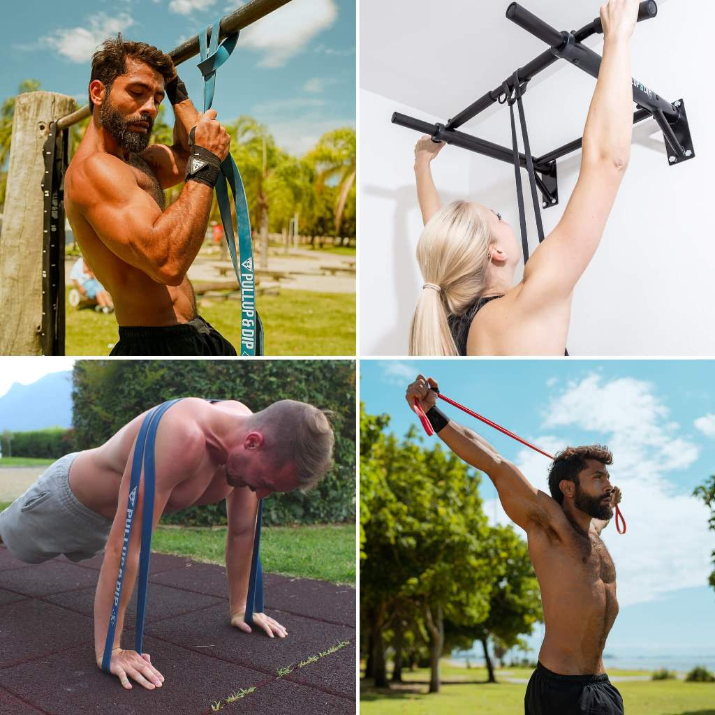 Pull-Up Bands / Resistance Bands in Different Strengths - Includes Exercise Guide