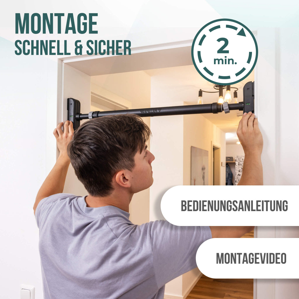 Telescopic Door Pull-up Bar Without Screws