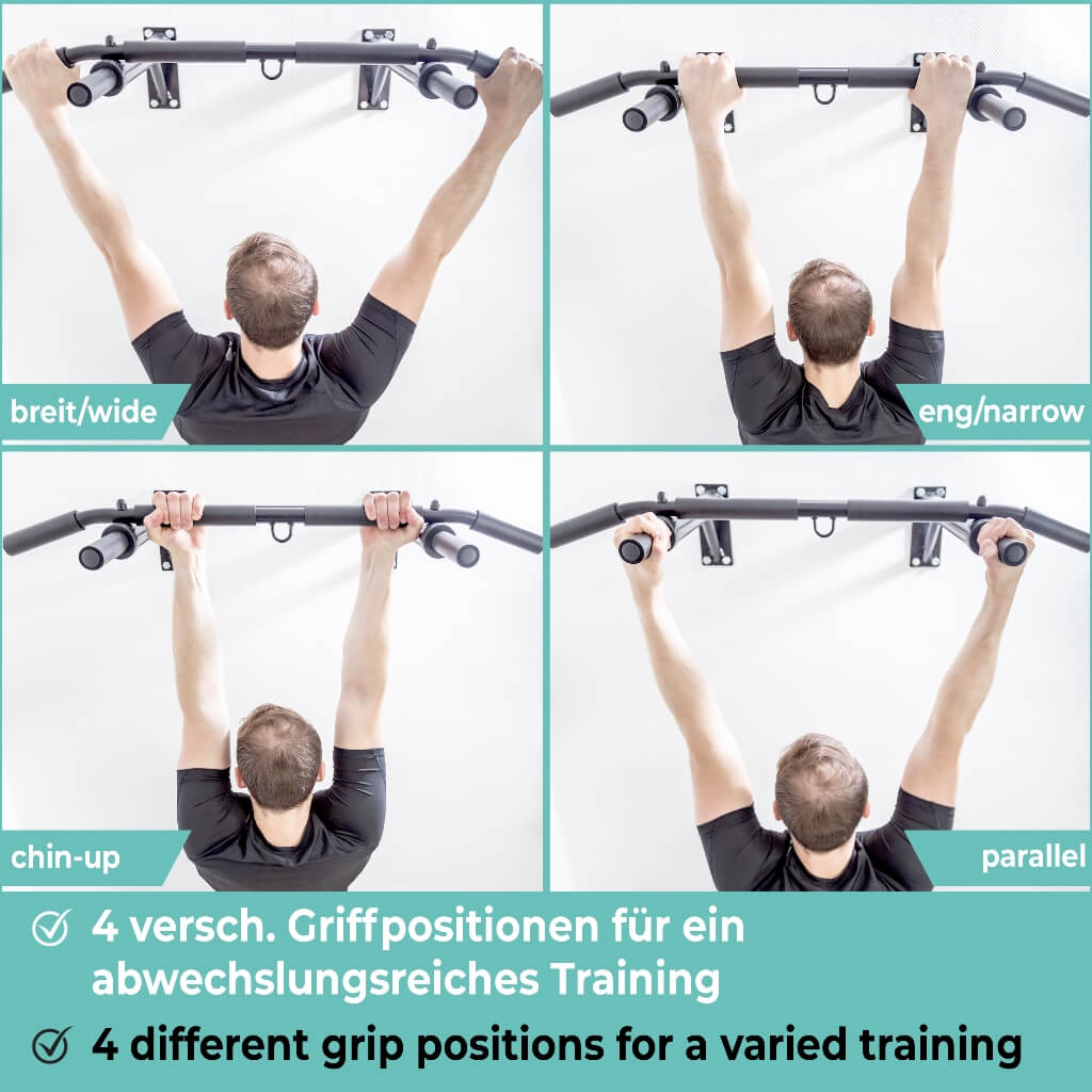 Wall Mounted Pull-Up Bar incl. Pull-Up Band And Screws