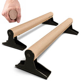 High Quality Wooden Parallettes With Ergonomic Wooden Handle - Low Or Medium Version