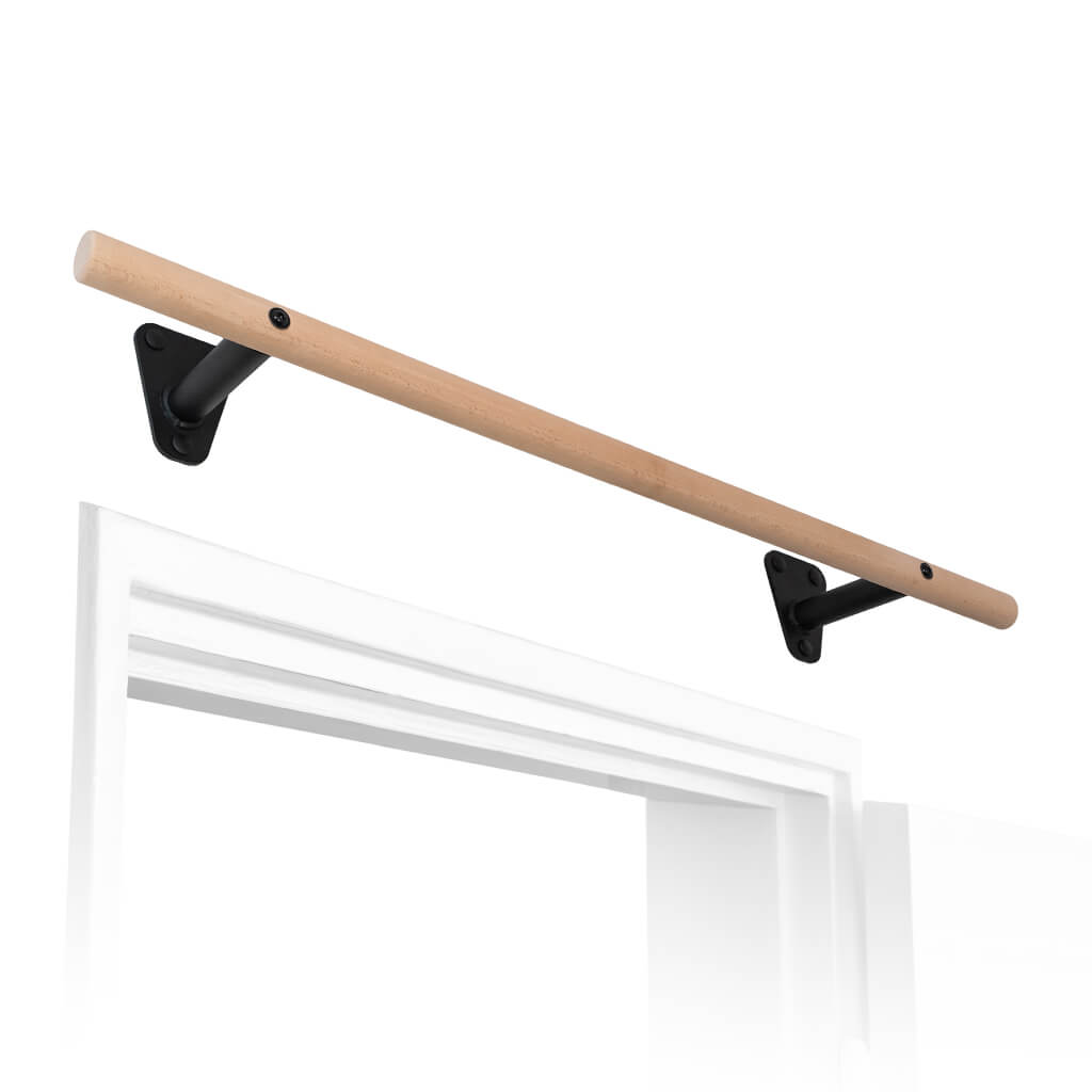 Wooden Pull up Bar Wall Mounting above Door Frame