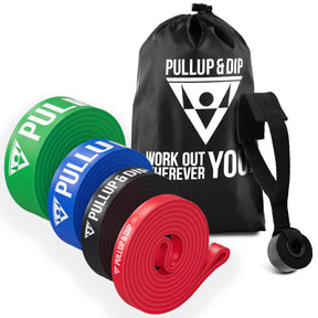Pull-Up Bands / Resistance Bands in Different Strengths - Includes Exercise Guide