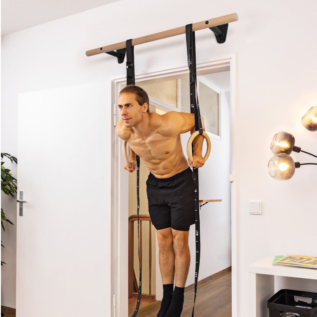 Wooden Pull-up Bar for Wall Mounting above Door Frame