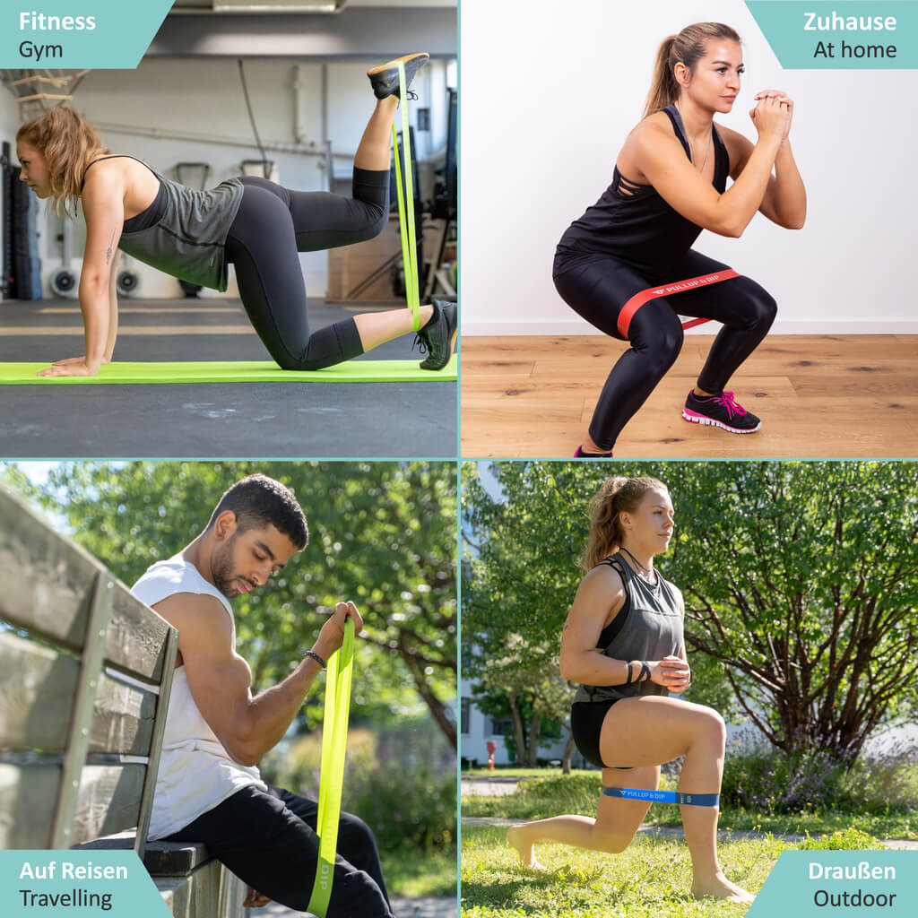 Resistance Bands Loop Set of 5 Exercise Workout CrossFit Fitness Yoga GYM  Aerobi