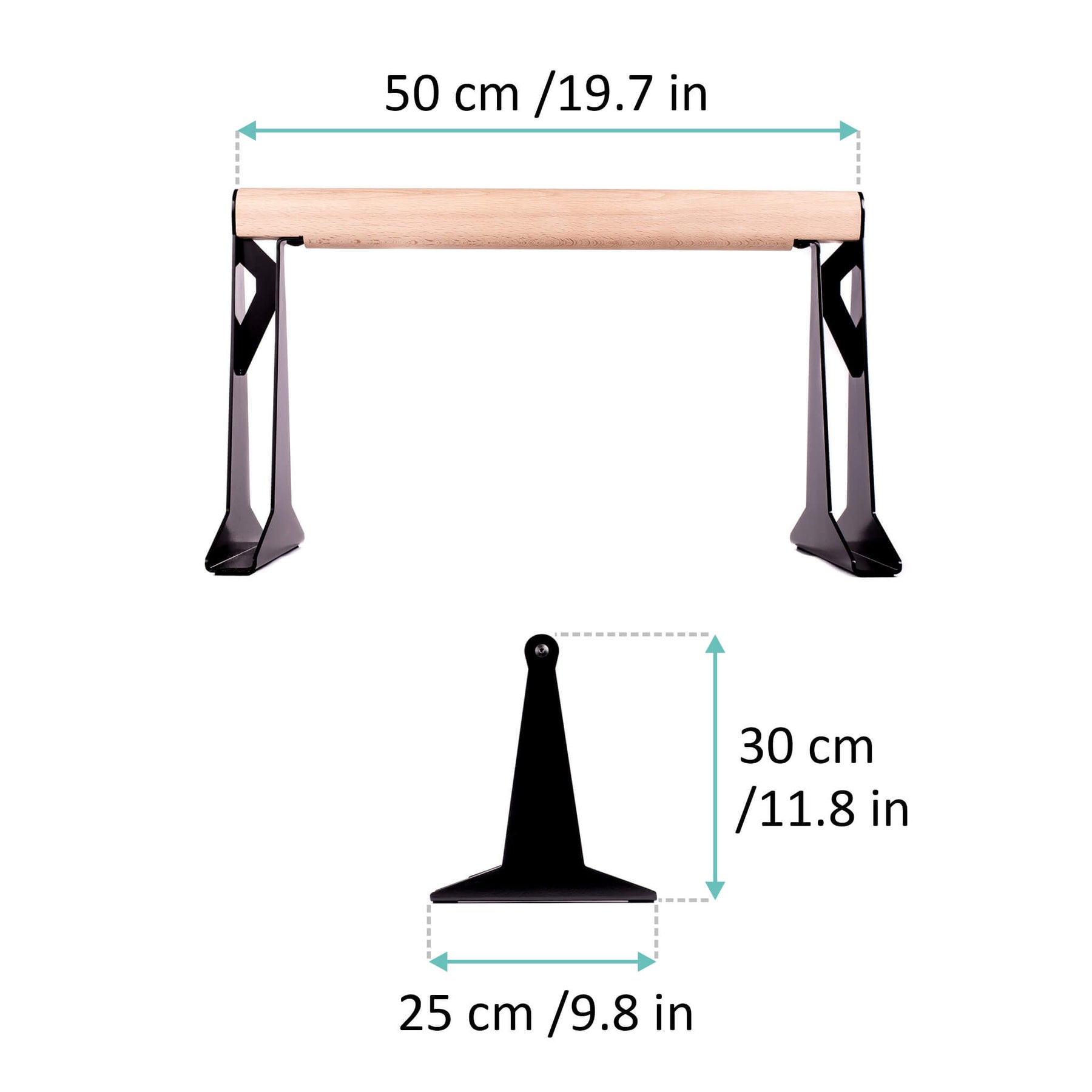 High Quality Wooden Parallettes With Ergonomic Wooden Handle - Low Or Medium Version
