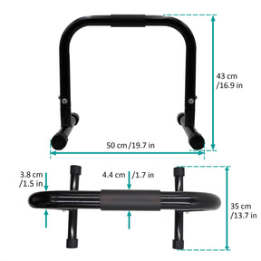 Fitness Parallettes - Made Of Steel, Extra Wide Grip And Non-Slip