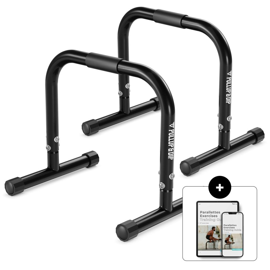 Fitness Parallettes - Made Of Steel, Extra Wide Grip And Non-Slip