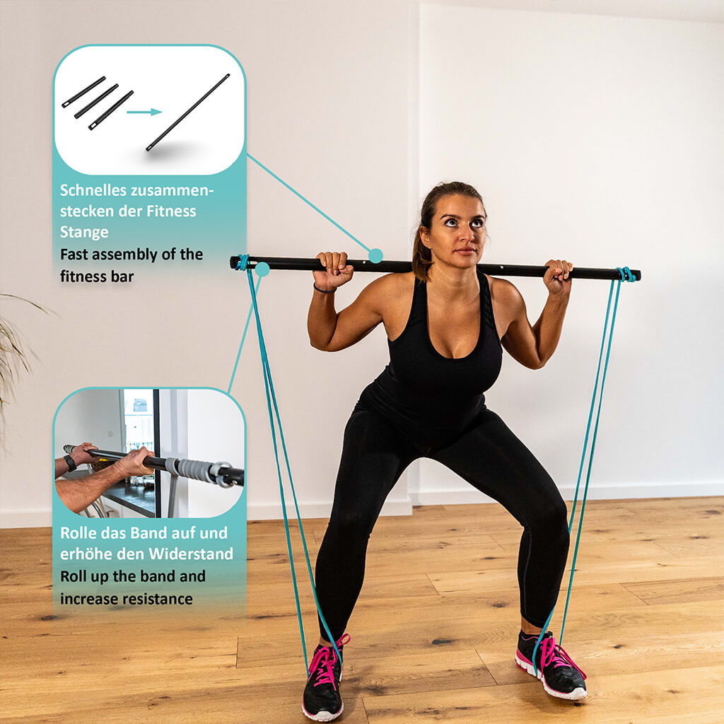 FREESIXD Suspension Trainer With Resistance Bands, Full-Body Training Device