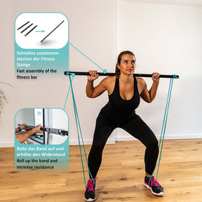 Resistance Band Bar for Training with Resistance Bands and FREESIXD