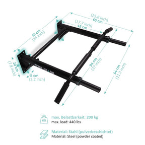 Wall Mounted Pull-Up Bar incl. Pull-Up Band And Screws