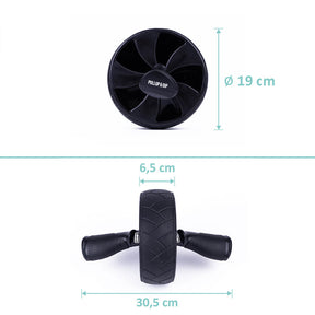 Ab Wheel with Slip-Resistant Knee Pads for Training the Abdominal and Core Musculature