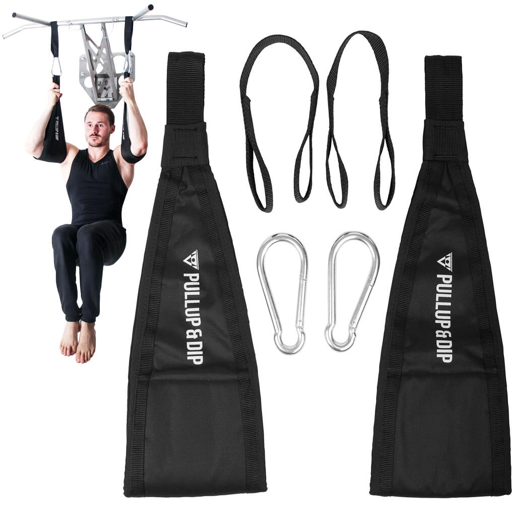 Pull-up Bar Set: Door Pull-up Bar + Pull-up Straps Set of 4 + Ab Straps