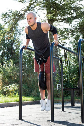 Dip Belt with Chain, 3 Carabiners and Unique Flaps