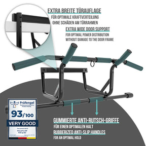 Pull-up Beginner Set: Doorway Pull-up Bar, Pull-up Bands Set of 3 & Guide Bundle in English