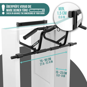 Pull-up Beginner Set: Doorway Pull-up Bar, Pull-up Bands Set of 3 & Guide Bundle in English