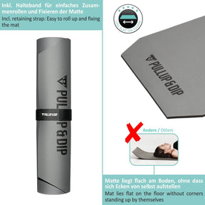 Exercise Mat With Two Layers, Pollutant-free, Abrasion Resistant, Anti-slip