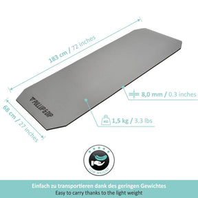 Exercise Mat With Two Layers, Pollutant-free, Abrasion Resistant, Anti-slip