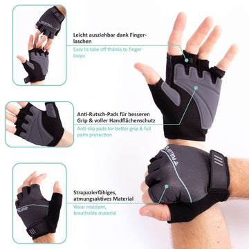 5 Fingers Workout Non-slip Gloves, Half Finger Outdoor Sports & Yoga Gloves
