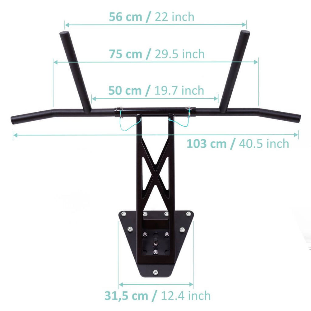 Mobile PullUp And Dip Bar Indoor And Outdoor, Portable Gym For 35 Exercises