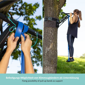 Mobile Outdoor Pull-Up and Dip Bar for Backyard or Park, Portable Gym For Over 35 Exercises