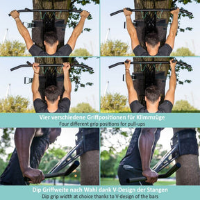 [B-Good] Mobile Outdoor Pull-Up and Dip Bar for Garden or Park