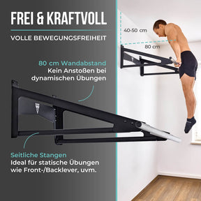 Muscle-Up Bar, Pull-up Bar With Extra Wall Distance