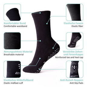 Non-slip Sports Socks in Black, 1 Pair