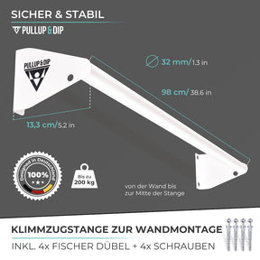 Pull-up bar for Wall Mounting Above the Door Frame
