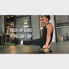 Push-Up Bars With Ergonomical Wooden Handle - Premium Push-Up Stands For Push-Ups And Handstand