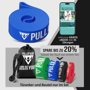 Pull-Up Bands / Resistance Bands in Different Strengths - Includes Exercise Guide