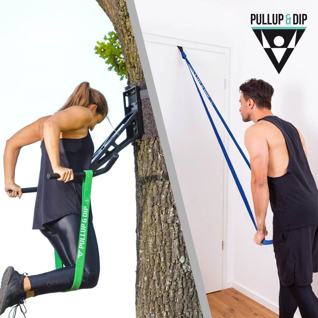 Pull-up Bar Set: Door Pull-up Bar + Pull-up Straps Set of 4 + Ab Straps