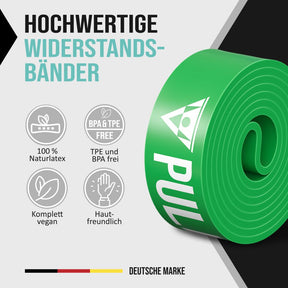Pull-Up Bands / Resistance Bands in Different Strengths - Includes Exercise Guide