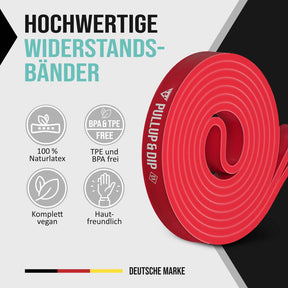 Pull-Up Bands / Resistance Bands in Different Strengths - Includes Exercise Guide