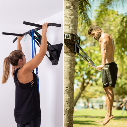 Mobile Pull-Up And Dip Bar Indoor And Outdoor, Portable Gym For