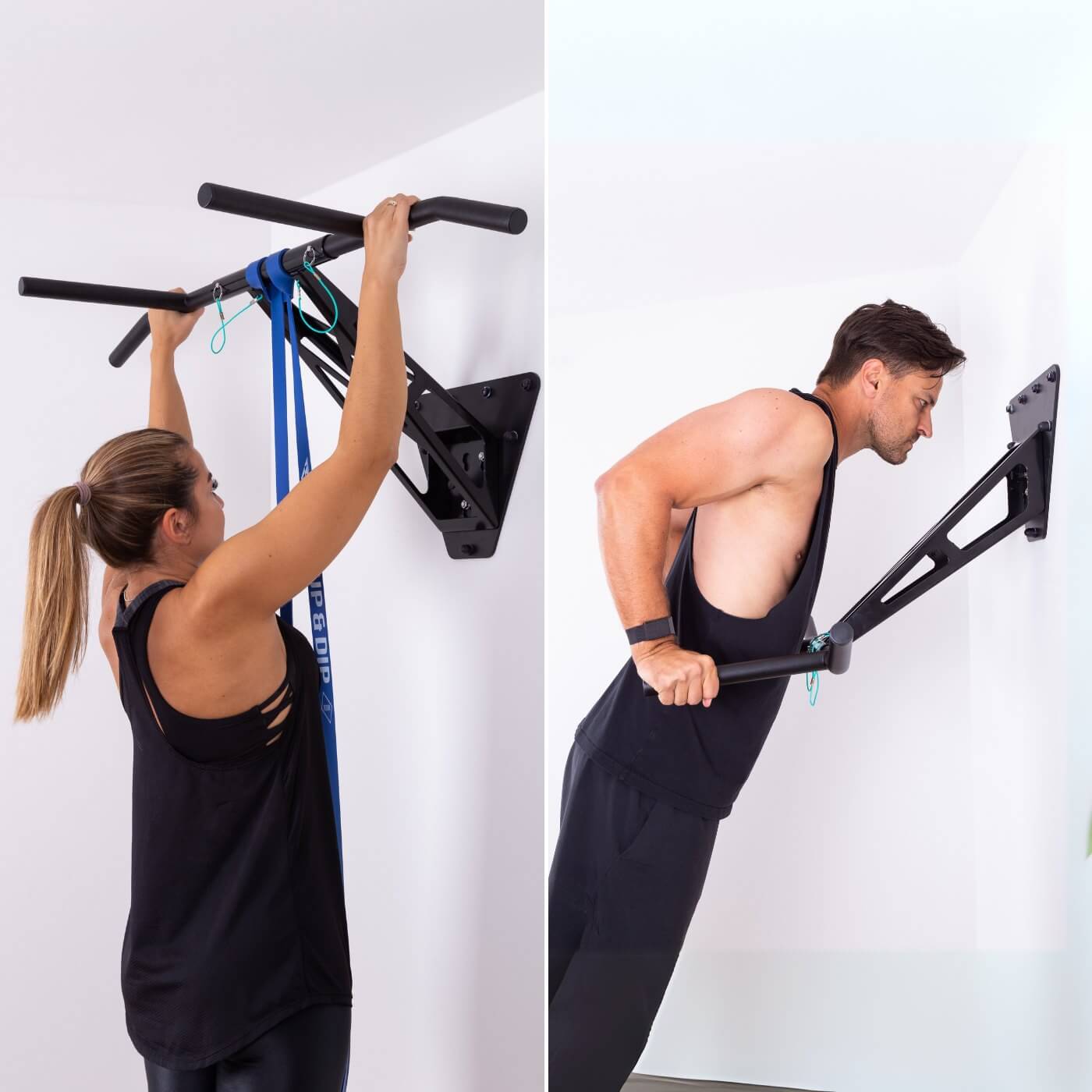 Onetwofit Wall Mounted Pull Up Bar Sturdy Wall Mounted Pull Up Bar