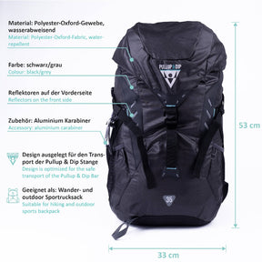 Sports Backpack 35L for the Pullup & Dip Bar, Other Accessories and Outdoor Activities