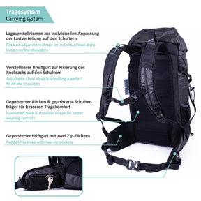 Sports Backpack 35L for the Pullup & Dip Bar, Other Accessories and Outdoor Activities