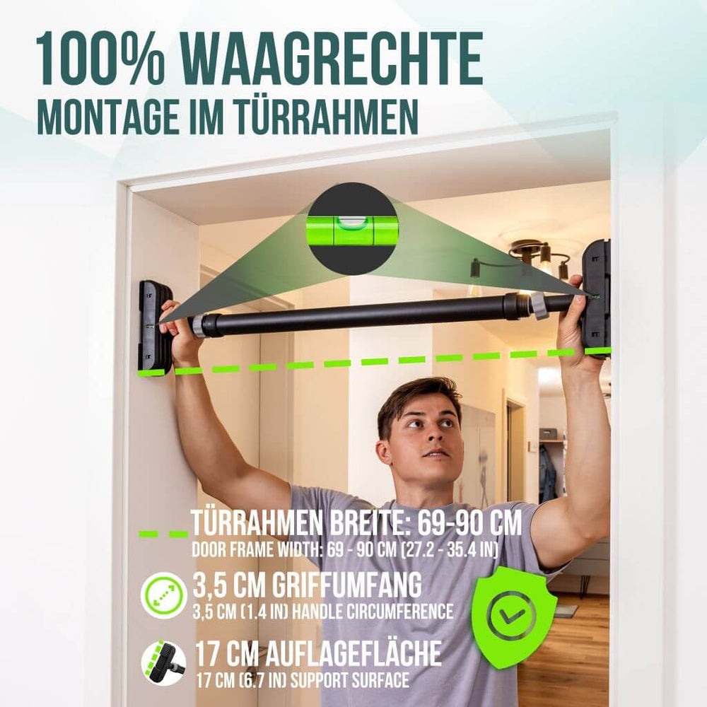 Telescopic Door Pullup Bar Without Screws