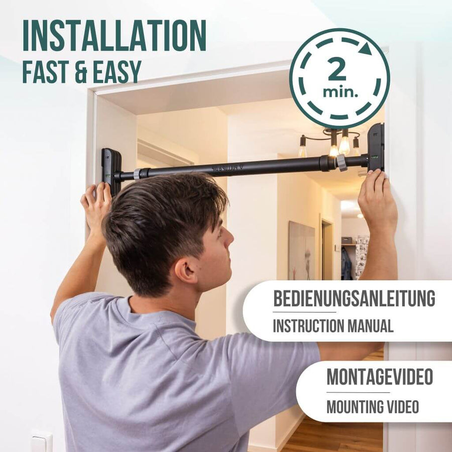 Telescopic Door Pull-up Bar Without Screws