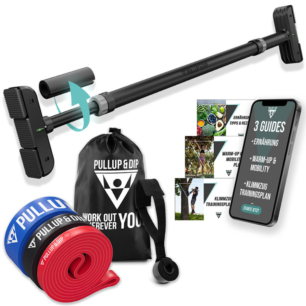 Door Pull-up Bar Bundle with Pull-up Bands and Training Guides