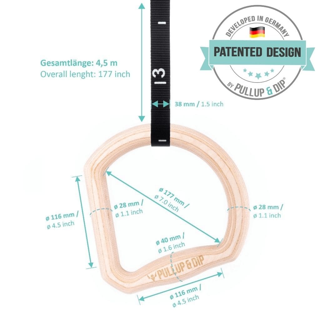 "TRINGS" Calisthenics Rings Set With Straps, Door Anchor and Bag