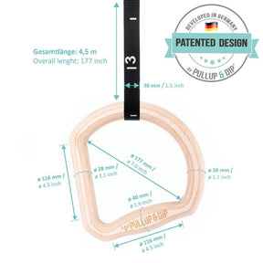 "TRINGS" Calisthenics Rings Set With Straps, Door Anchor and Bag