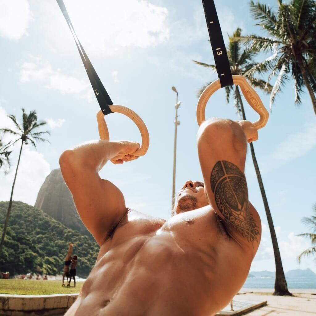 "TRINGS" Calisthenics Rings Set With Straps, Door Anchor and Bag