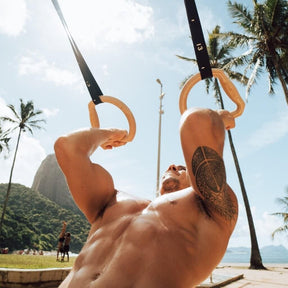 "TRINGS" Calisthenics Rings Set With Straps, Door Anchor and Bag